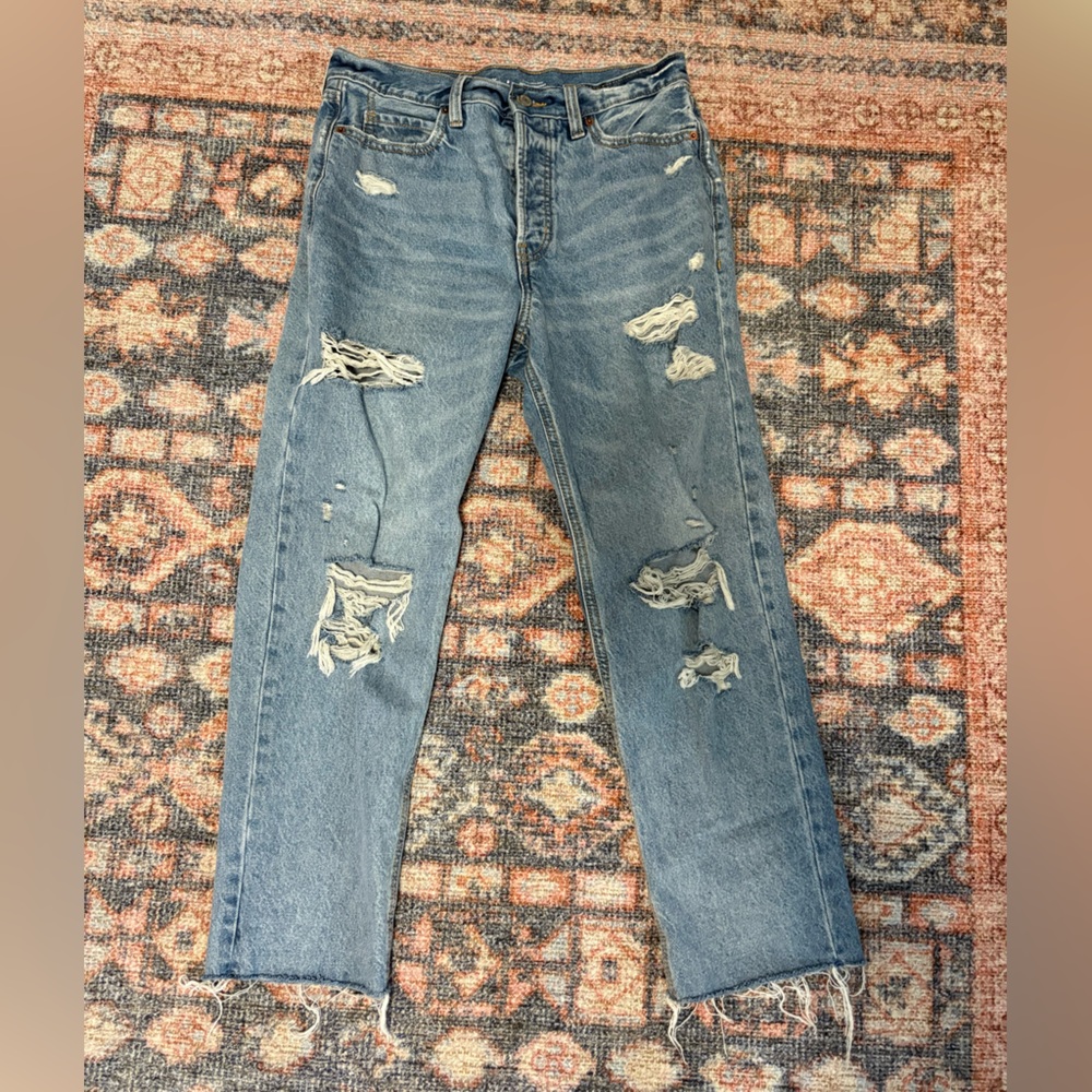 Old Navy Light Blue Distressed Jeans